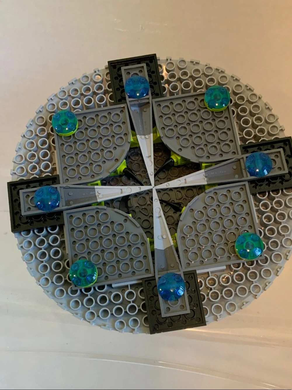 Lego Gray, Lime Green and Purple Alien UFO Spaceship
